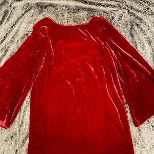 Modcloth Red Sheath Dress with Bell Sleeves